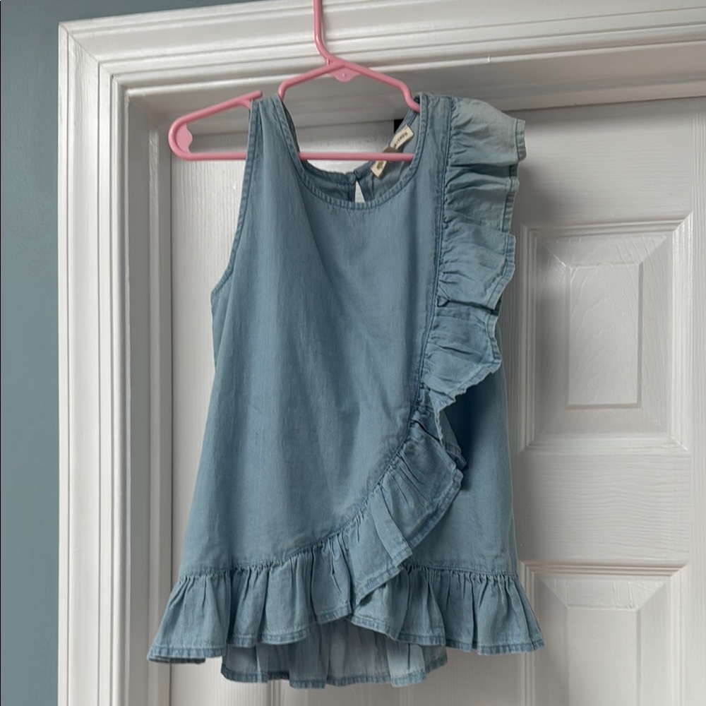 Tucker + Tate Blue Ruffled Blouse